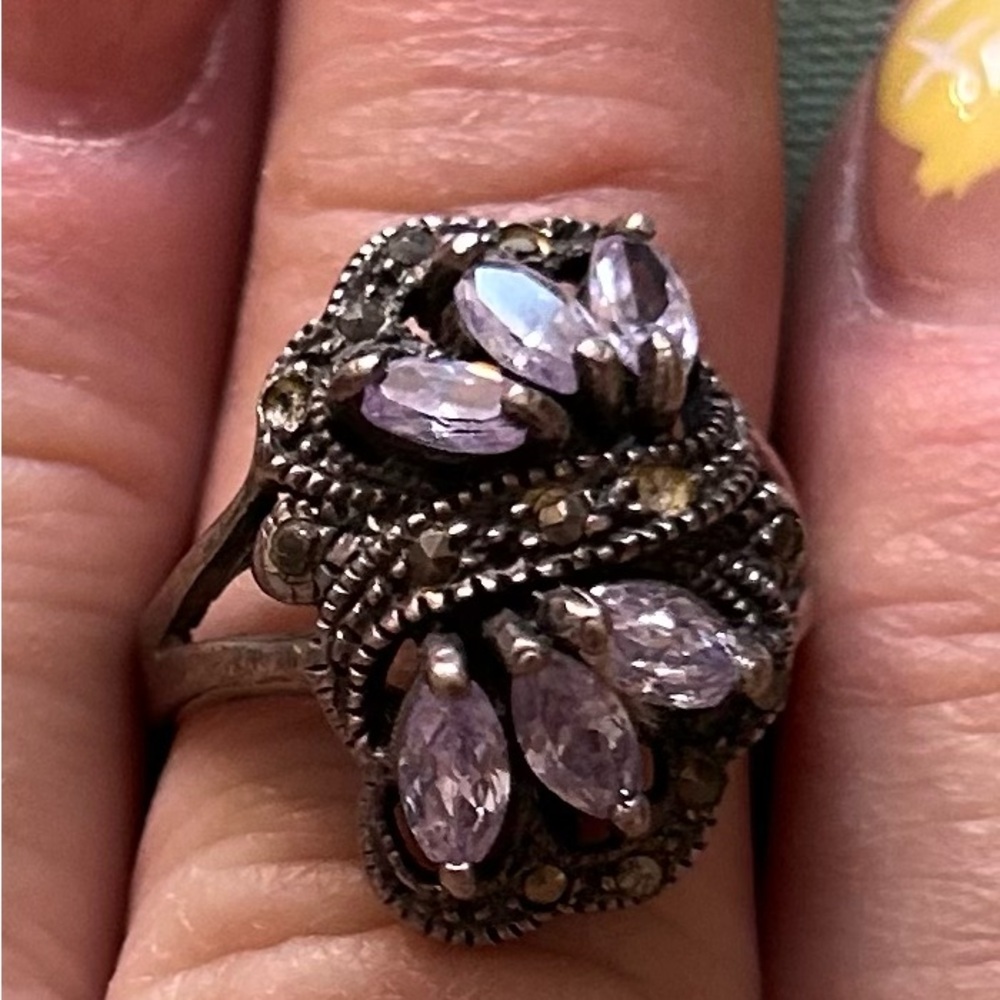 Vintage Sterling and Amethyst Ring